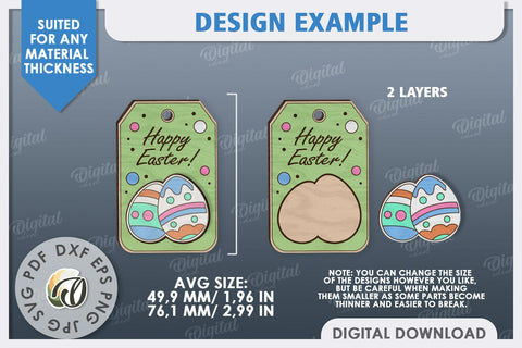 Easter Gift Tag Laser Cut. Easter Basket Tag SVG SVG Evgenyia Guschina 