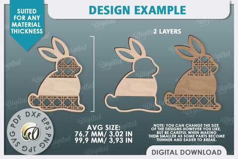 Easter Gift Tag LaserCut. Personalized Basket Tag SVG Evgenyia Guschina 