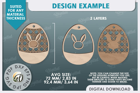 Easter Gift Tag LaserCut. Personalized Basket Tag SVG Evgenyia Guschina 