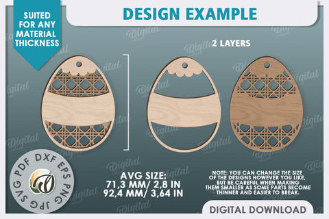 Easter Gift Tag LaserCut. Personalized Basket Tag SVG Evgenyia Guschina 