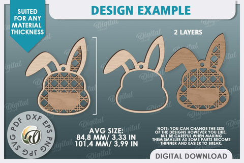 Easter Gift Tag LaserCut. Personalized Basket Tag SVG Evgenyia Guschina 