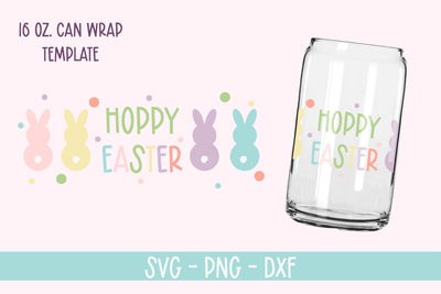 Easter Glass Can Wrap SVG-Hoppy Easter Glas Can SVG SVG Linden Valley Designs 