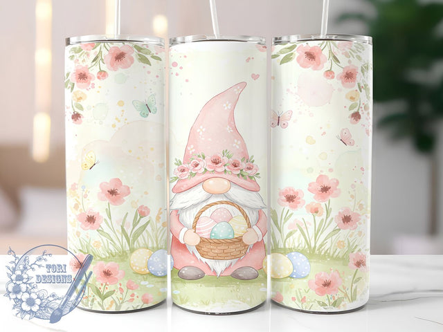 Easter Gnome 20oz Festive Tumbler, Spring Drinkware, 20oz Sublimation Wrap, Holiday Decor Mug, Cute Gnome Design, Easter Bunny Gift, Festive Tumbler Sublimation ToriDesigns 