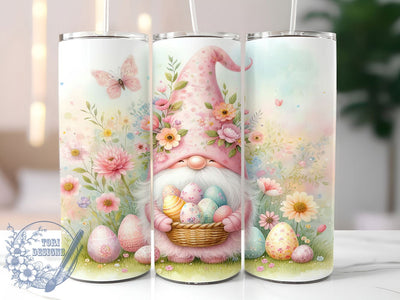 Easter Gnome 20oz Festive Tumbler, Spring Drinkware, 20oz Sublimation Wrap, Holiday Decor Mug, Cute Gnome Design, Easter Bunny Gift, Festive Tumbler Sublimation ToriDesigns 