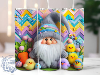 Easter Gnome Chick Tumbler, Cute Chick Tumbler, Stylish 20oz Wrap, Sublimation Design, Trendy Gift Idea, Bunny Chick Wrap, Holiday Easter Gnome Tumbler Sublimation ToriDesigns 