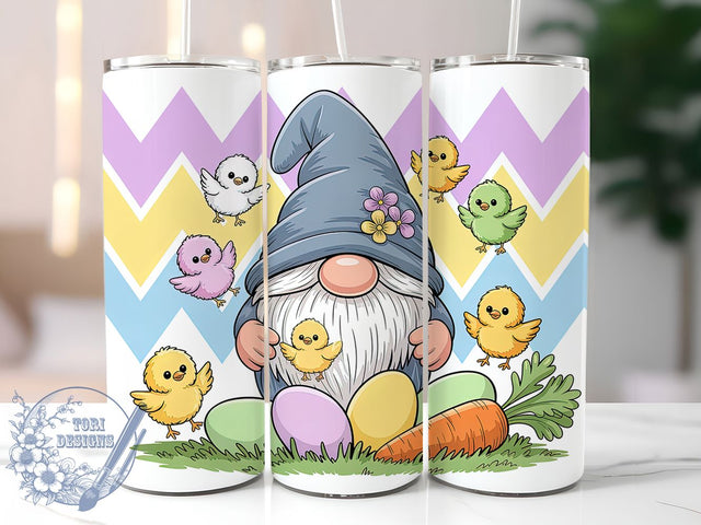 Easter Gnome Chick Tumbler, Cute Chick Tumbler, Stylish 20oz Wrap, Sublimation Design, Trendy Gift Idea, Bunny Chick Wrap, Holiday Easter Gnome Tumbler Sublimation ToriDesigns 