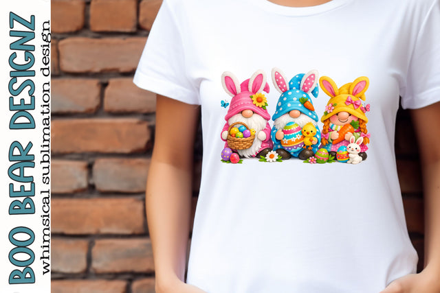 Easter Gnome Clipart Sublimation Boo Bear Designz 