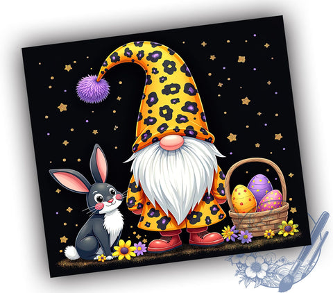 Easter Gnome Egg Basket Spring Tumbler Wrap, Egg Basket Tumbler, 20oz Tumbler Wrap, Sublimation Drinkware, Spring Decor, Easter Gift, Cute Gnome Mug Sublimation ToriDesigns 