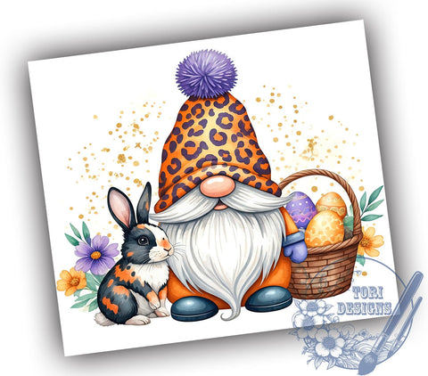 Easter Gnome Egg Basket Spring Tumbler Wrap, Egg Basket Tumbler, 20oz Tumbler Wrap, Sublimation Drinkware, Spring Decor, Easter Gift, Cute Gnome Mug Sublimation ToriDesigns 