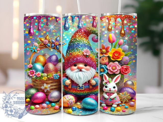 Easter Gnome Happy Day Spring Tumbler Wrap, Happy Easter Day Drinkware, 20oz Tumbler Wrap, Sublimation Mug, Spring Decor, Easter Gift, Cute Gnome Design Sublimation ToriDesigns 