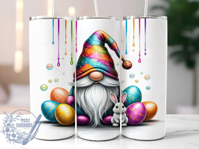 Easter Gnome Happy Day Spring Tumbler Wrap, Happy Easter Day Drinkware, 20oz Tumbler Wrap, Sublimation Mug, Spring Decor, Easter Gift, Cute Gnome Design Sublimation ToriDesigns 