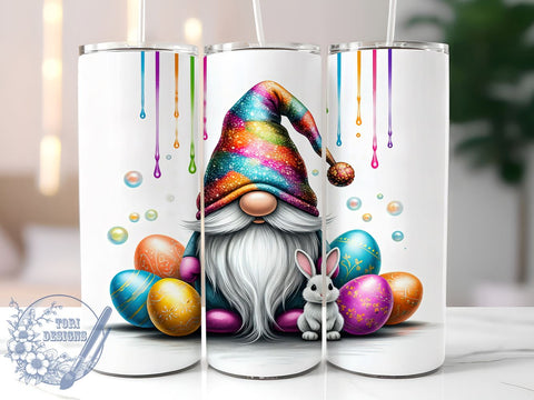 Easter Gnome Happy Day Spring Tumbler Wrap, Happy Easter Day Drinkware, 20oz Tumbler Wrap, Sublimation Mug, Spring Decor, Easter Gift, Cute Gnome Design Sublimation ToriDesigns 