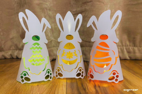Easter Gnome Lanterns SVG Bundle 3D Paper SvgOcean 