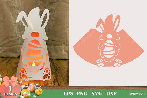 Easter Gnome Lanterns SVG Bundle 3D Paper SvgOcean 