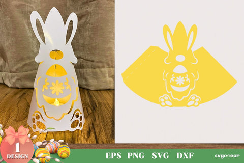 Easter Gnome Lanterns SVG Bundle 3D Paper SvgOcean 
