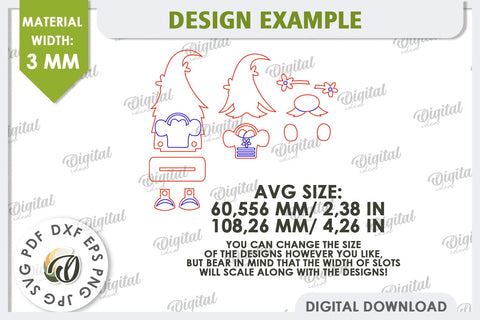 Easter Gnome Laser Cut. 3D Easter Gnome Decor SVG SVG Evgenyia Guschina 