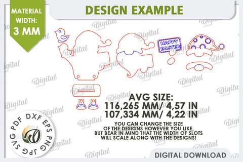 Easter Gnome Laser Cut. 3D Easter Gnome Decor SVG SVG Evgenyia Guschina 