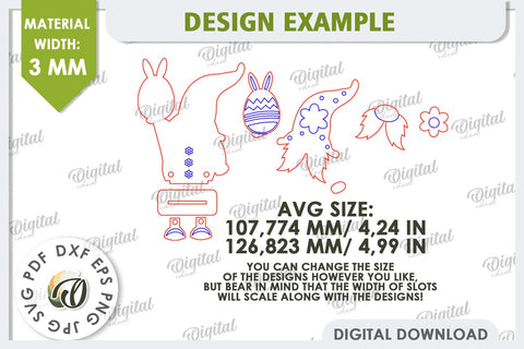 Easter Gnome Laser Cut. 3D Easter Gnome Decor SVG SVG Evgenyia Guschina 