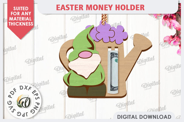 Easter Gnome Money Holder Laser Cut. Easter Gift SVG SVG Evgenyia Guschina 