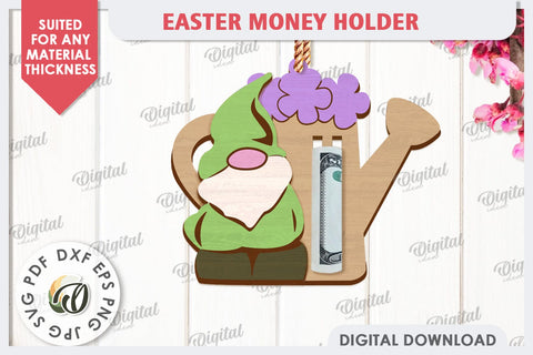 Easter Gnome Money Holder Laser Cut. Easter Gift SVG SVG Evgenyia Guschina 