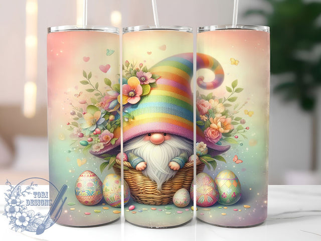 Easter Gnome Spring Basket Tumbler Wrap, Spring Basket Sublimation, Cute Gnome Wrap, Easter Egg Cup, Holiday Gnome Design, Pastel Easter Mug, Gnome Lover Gift Sublimation ToriDesigns 