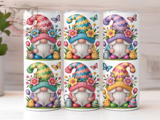 Easter Gnome Spring Chick Tumbler, Spring Flower Tumbler, Cute Chick Wrap, Stylish 20oz Wrap, Sublimation Design, Trendy Gift Idea, Festive Easter Tumbler Sublimation Lara' s Designs 