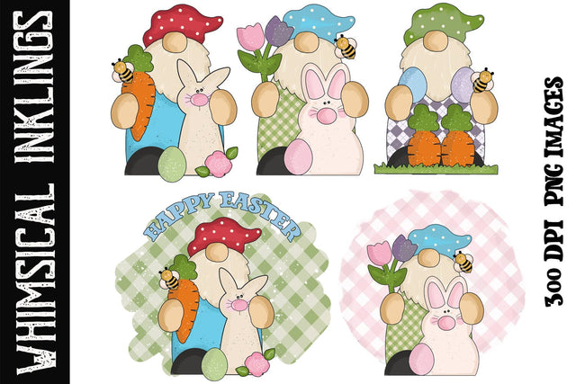 Easter Gnome Sublimation Clipart Sublimation Whimsical Inklings 