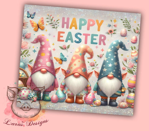 Easter Gnome Tumbler Wrap, Bunny Easter Design, 20oz Sublimation Wrap, Digital Download Tumbler, Happy Easter Art, Cute Bunny Gift, Spring Tumbler Design, Easter Holiday Sublimation Lara' s Designs 