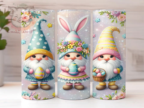 Easter Gnome Tumbler Wrap, Bunny Easter Design, 20oz Sublimation Wrap, Digital Download Tumbler, Happy Easter Art, Cute Bunny Gift, Spring Tumbler Design, Easter Holiday Sublimation Lara' s Designs 
