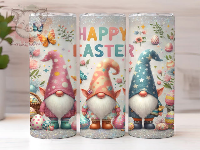 Easter Gnome Tumbler Wrap, Bunny Easter Design, 20oz Sublimation Wrap, Digital Download Tumbler, Happy Easter Art, Cute Bunny Gift, Spring Tumbler Design, Easter Holiday Sublimation Lara' s Designs 