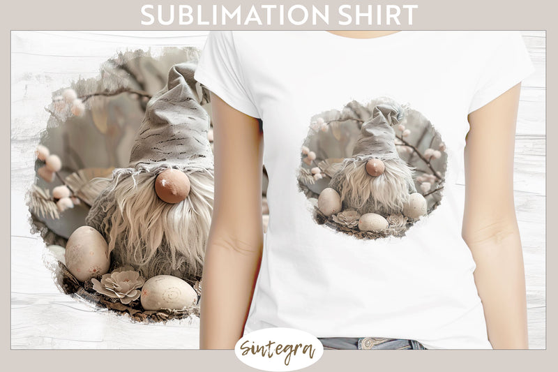 Easter Gnome v3 T-shirt Sublimation Sublimation Sintegra 