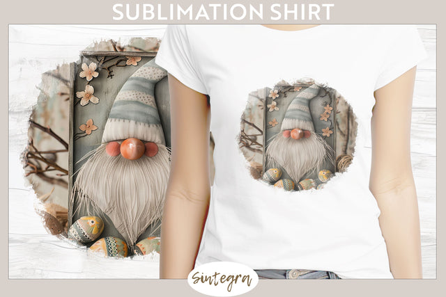 Easter Gnome v8 T-shirt Sublimation Sublimation Sintegra 