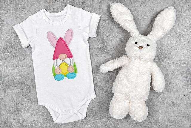 Easter Gnome with Bunny Ears Applique Embroidery Embroidery/Applique DESIGNS Designed by Geeks 