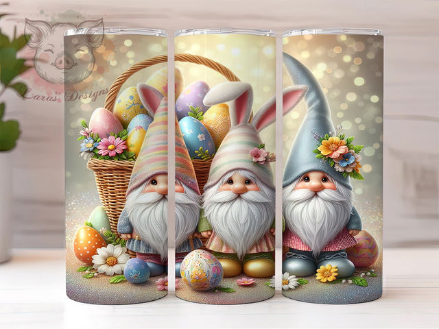 Easter Gnomes 20 oz Skinny Tumbler Sublimation Design, Straight & Tapered Tumbler Png, Gnome Tumbler Png, Digital Download PNG Sublimation Lara' s Designs 
