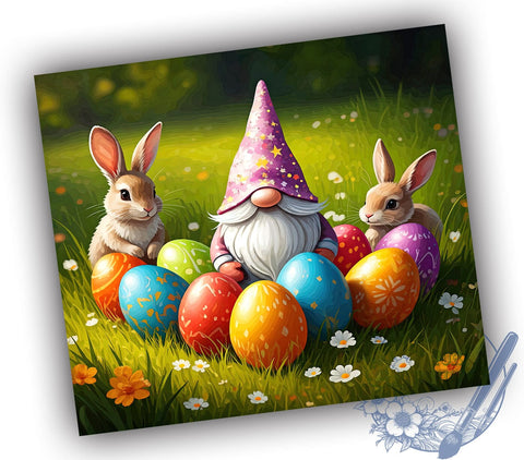 Easter Gnomes, 20oz Tumbler, Sublimation Design, Spring Decor, Gnome Gift, Holiday Drinkware, Cute Easter Decor Sublimation ToriDesigns 