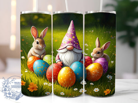 Easter Gnomes, 20oz Tumbler, Sublimation Design, Spring Decor, Gnome Gift, Holiday Drinkware, Cute Easter Decor Sublimation ToriDesigns 