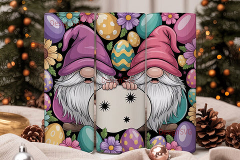 Easter Gnomes 20oz Tumbler Wrap Sublimation DesignSVG 