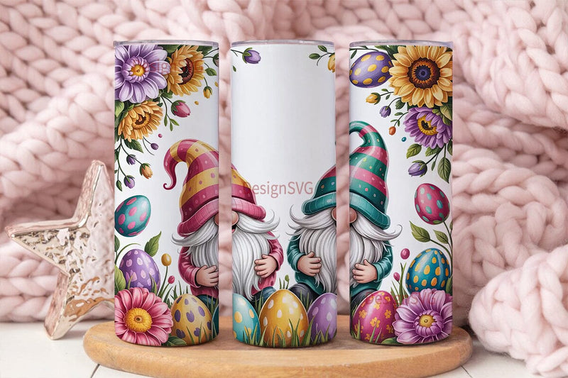 Easter Gnomes 20oz Tumbler Wrap Sublimation DesignSVG 