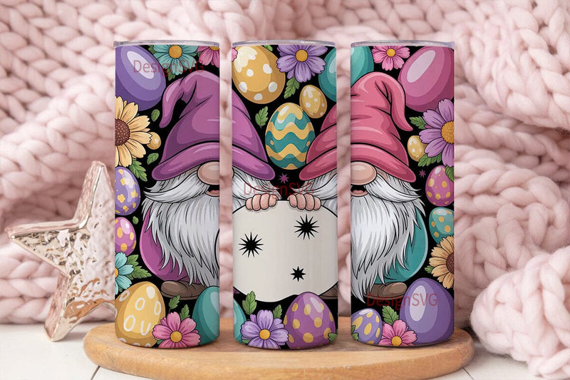 Easter Gnomes 20oz Tumbler Wrap Sublimation DesignSVG 