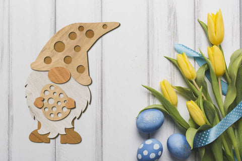 Easter Gnomes Bundle, Decorative Layered Templates SVG LaserCutano 