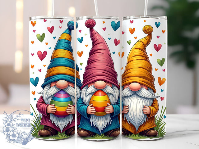Easter Gnomes, Easter Egg, 20oz Tumbler, Sublimation Design, Spring Decor, Gnome Gift, Holiday Drinkware Sublimation ToriDesigns 