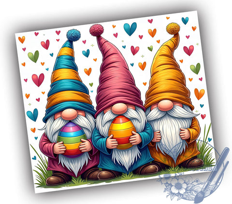 Easter Gnomes, Easter Egg, 20oz Tumbler, Sublimation Design, Spring Decor, Gnome Gift, Holiday Drinkware Sublimation ToriDesigns 