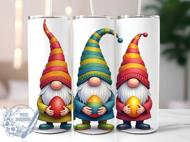 Easter Gnomes, Easter Egg, 20oz Tumbler, Sublimation Design, Spring Decor, Gnome Gift, Holiday Drinkware Sublimation ToriDesigns 