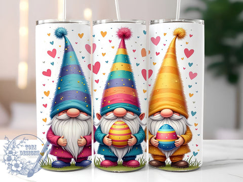 Easter Gnomes, Easter Egg, 20oz Tumbler, Sublimation Design, Spring Decor, Gnome Gift, Holiday Drinkware Sublimation ToriDesigns 