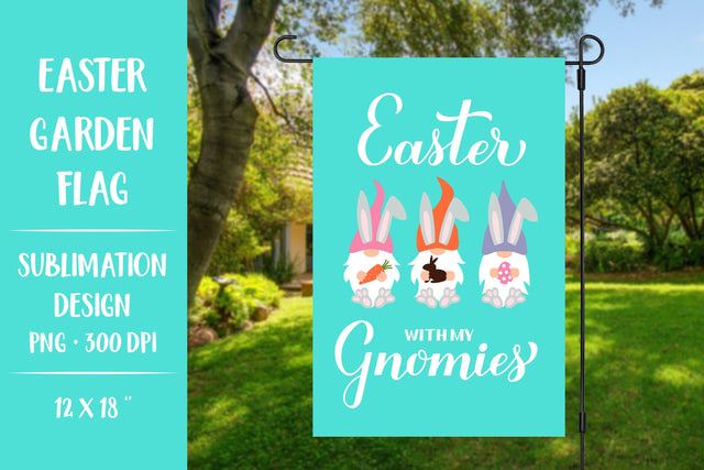 Easter gnomes garden flag sublimation design PNG Sublimation LaBelezoka 
