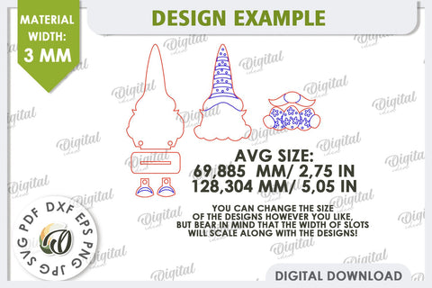 Easter Gnomes Laser Cut Bundle. 3D Gnomes Decor SVG SVG Evgenyia Guschina 