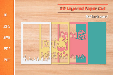 Easter Good Egg - 3D Layered Paper Cut SVG SVG Slim Studio 
