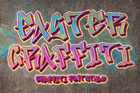 Easter Graffiti Font Prasetya Letter 