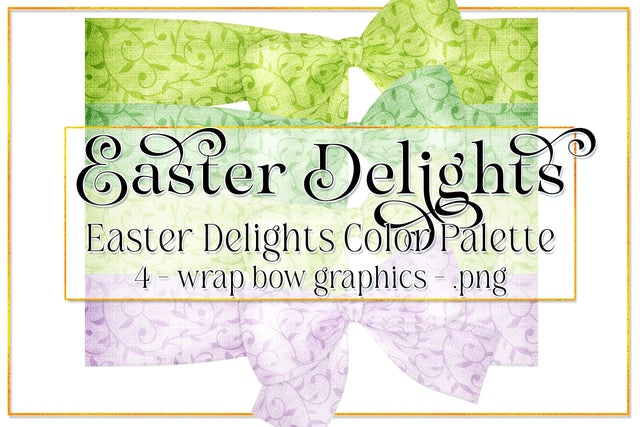 Easter Graphics | Photo Wrap Bows | Easter Delights | Easter Bow | Easter Holiday | Spring Bow | Easter Clipart | Floral Bows 1 Sublimation Designing with Marlo 