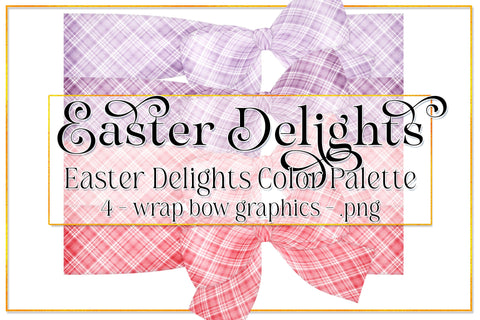 Easter Graphics | Photo Wrap Bows | Easter Delights | Easter Bow | Easter Holiday | Spring Bow | Easter Clipart | Plaid Bows 2 Sublimation Designing with Marlo 